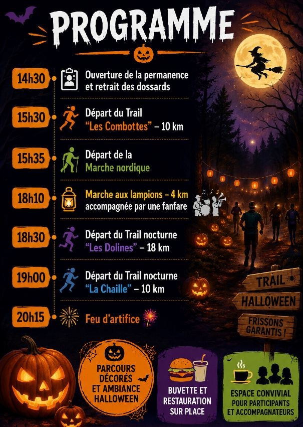 Trail Nocturne d'halloween Marchaux-Chaudefontaine