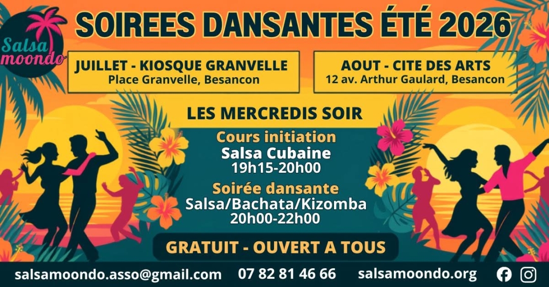 Cours initiation salsa et soirée d'été