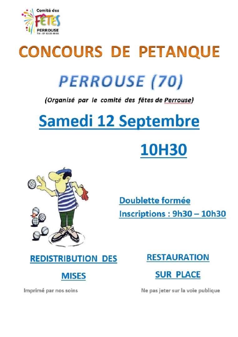 Concours de pétanque